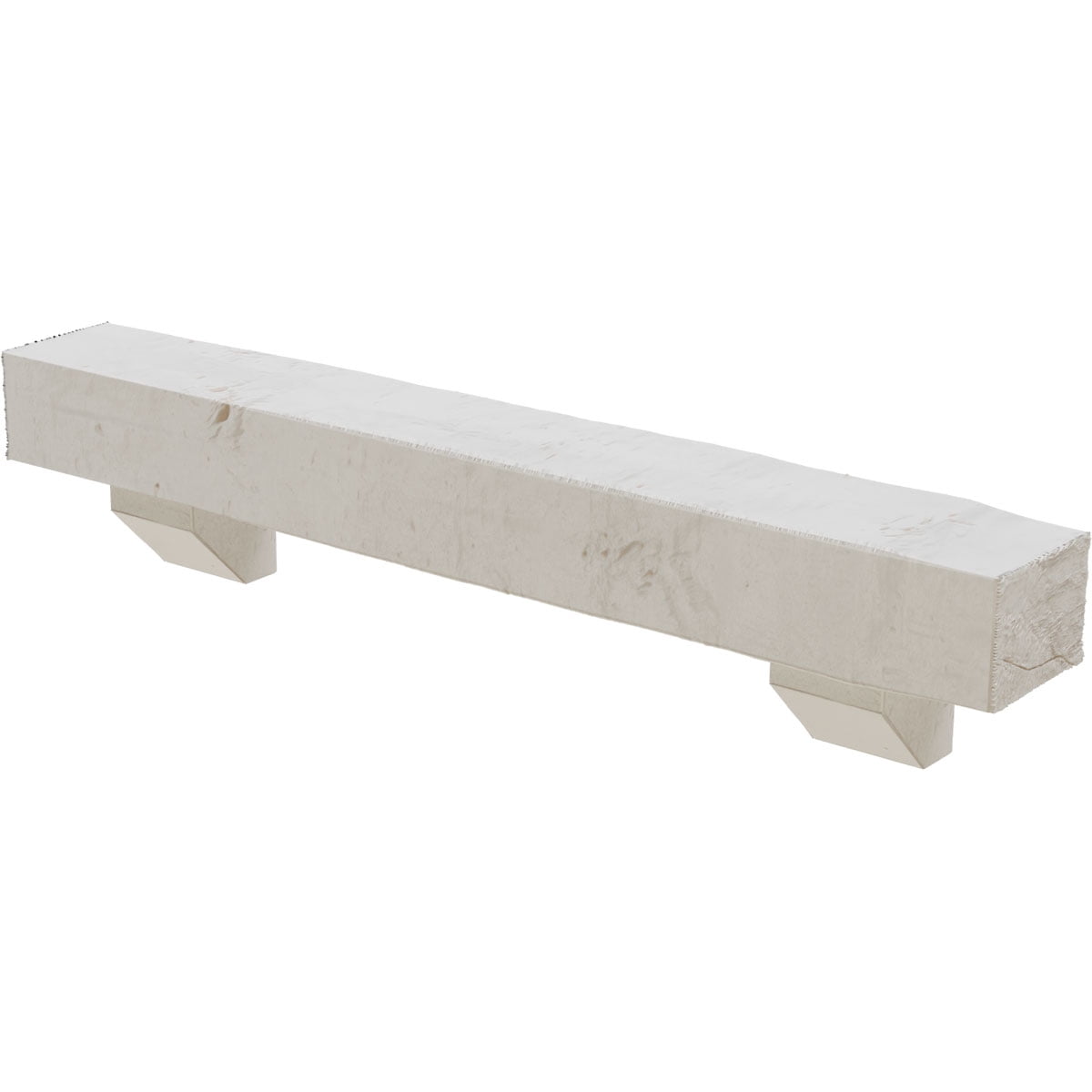 Ekena Millwork 4"H x 6"D x 72"W Knotty Pine Faux Wood Fireplace Mantel Kit w/ Ashford Corbels, Factory Prepped