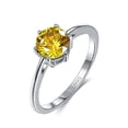 thumbnail image 6 of Womens Sterling Silver Ring Eight Hearts And Arrows Zircon With Three Layer Platinum Plating For Anniversary Ring, 6 of 7