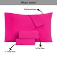 thumbnail image 5 of IR Imperial Rooms Bed Sheet Set 1800 Series, Deep Pocket 16" Microfiber Hot Pink, King Size 4 Piece, 5 of 7