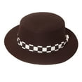 thumbnail image 1 of Txlixc Fedora para niños con correas a cuadros Txlixc  moda, 1 of 7