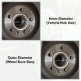 thumbnail image 4 of 4pcs OD 73.1mm to ID 72.6mm Aluminum Alloy Vehicle Hub Centric Rings Wheel Bore Center Spacer, 4 of 8