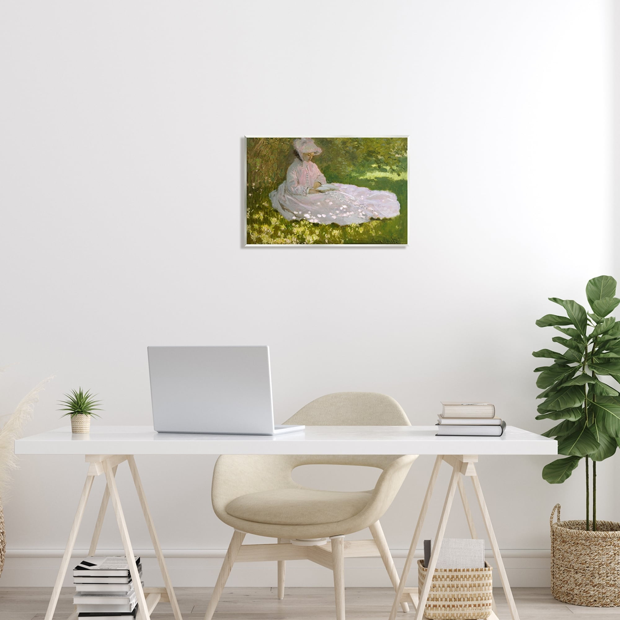 Stupell Industries Springtime Classic Claude Monet Painting Female Portrait Painting Unframed Art Print Wall Art, Design by one1000paintings