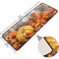thumbnail image 2 of SKYSONIC 2X6 Feet Autumn Punpkins Floral Runner Rug with Rubber Backing, Rustic Wooden Board Non Slip Entryway Rug Runner Washable Soft Area Rug Carpet for Hallway Bedroom Kitchen Decor, 2 of 6