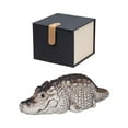 thumbnail image 2 of Crocodile Statue Figurines Crocodile Sculpture Table Centerpieces Tea Trays Miniature Crocodile for Car Office Tea Lovers, 2 of 8