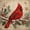 Red Cardinal, variant on DIY Christmas Pearl Diamond Painting Art Kit with Frame, Home Wall Decor Art Craft Kit, Holiday Christmas Wall Decor, Handmade Home Decoration Gift