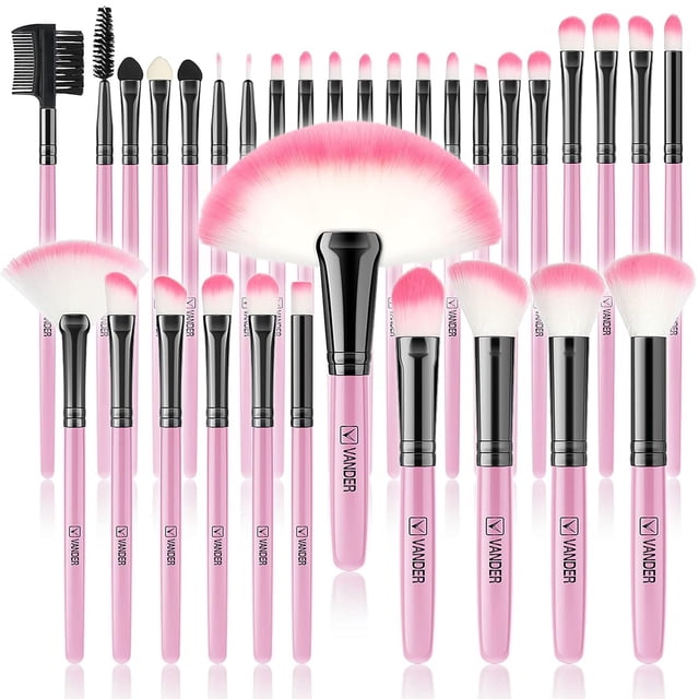 Set de brochas de maquillaje Vander, 32 piezas, sintéticas profesionales