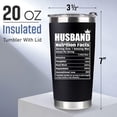thumbnail image 3 of Gifts for Husband from Wife - Husband Gifts from Wife - Birthday Gifts for Husband, Husband Birthday Gifts, Best Husband Ever Gifts - Best Gifts for Husband, Men - Best Husband Tumbler 20Oz, 3 of 7