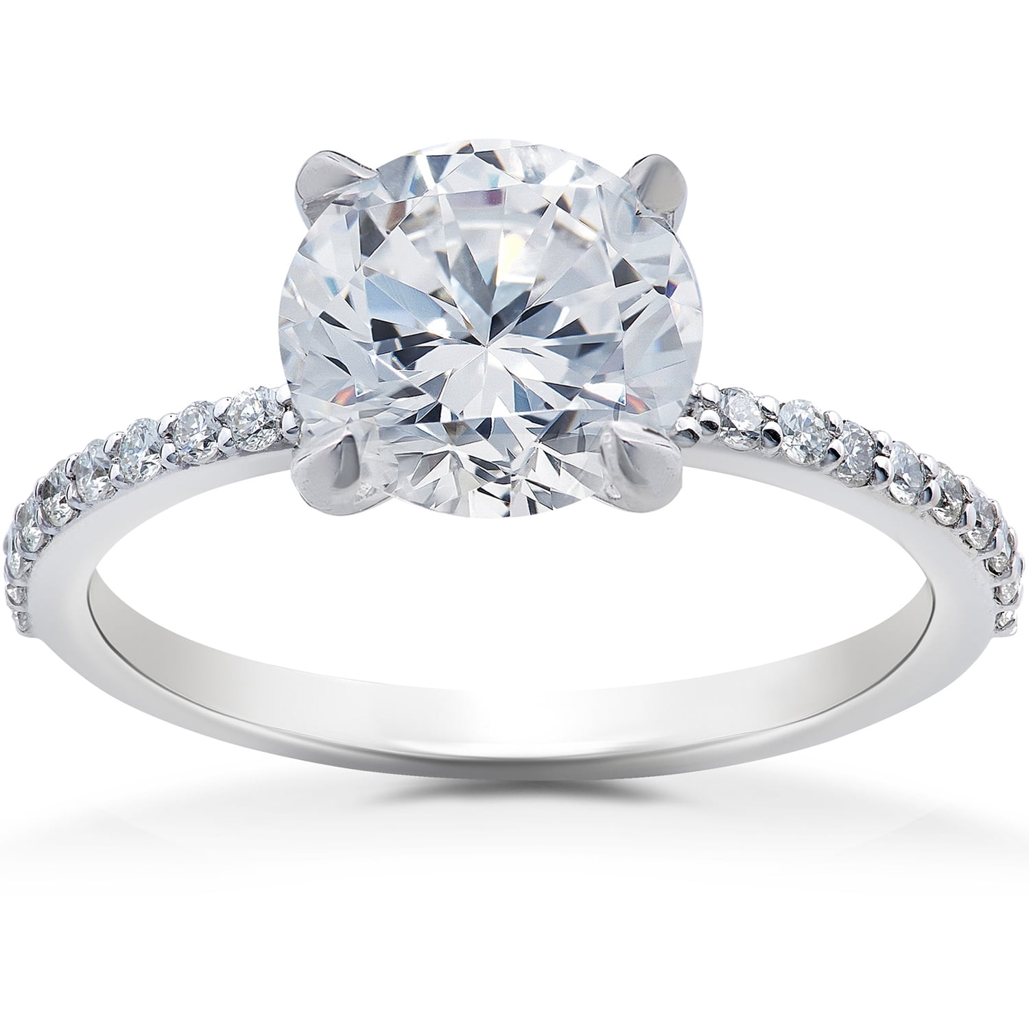 Pompeii 2 1/4 ct Lab Grown Diamond Sophia Engagement Ring 14k White Gold (GH,VS)