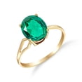 thumbnail image 2 of Galaxy Gold 1.90 Carats 14K Solid Yellow Gold Emerald Solitaire Ring with Genuine Vibrant Emerald - Green with Envy Anniversary Engagement Promise Valentines for Her Him Unisex Ring (6), 2 of 3