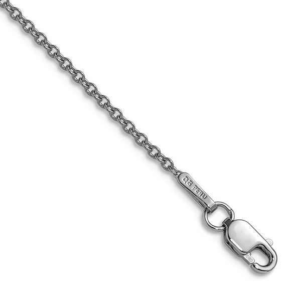 14k White Gold 1.5mm Cable Chain Necklace 18 Inch Chain Necklace for Women and Men - 2.3 Grams