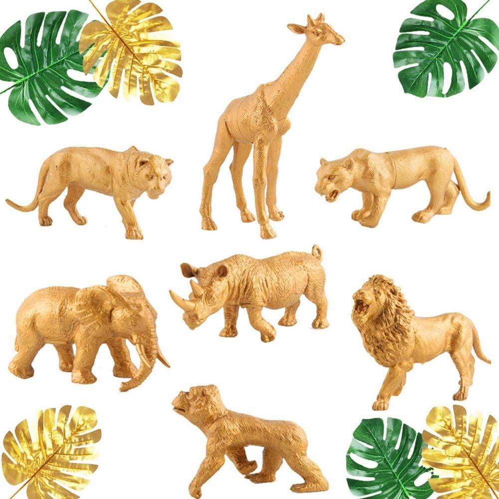 Simulated Wild Animals Model Realistic Plastic Safari Animal Action Figure  for Collection Science Educational( Tiger, Lion, Elephant) 