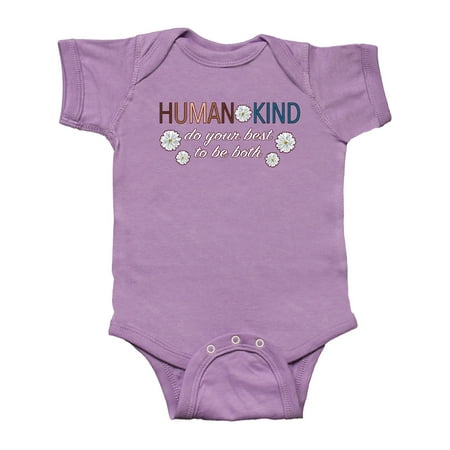 

Inktastic Human Kind do Your Best to be Both Gift Baby Boy or Baby Girl Bodysuit