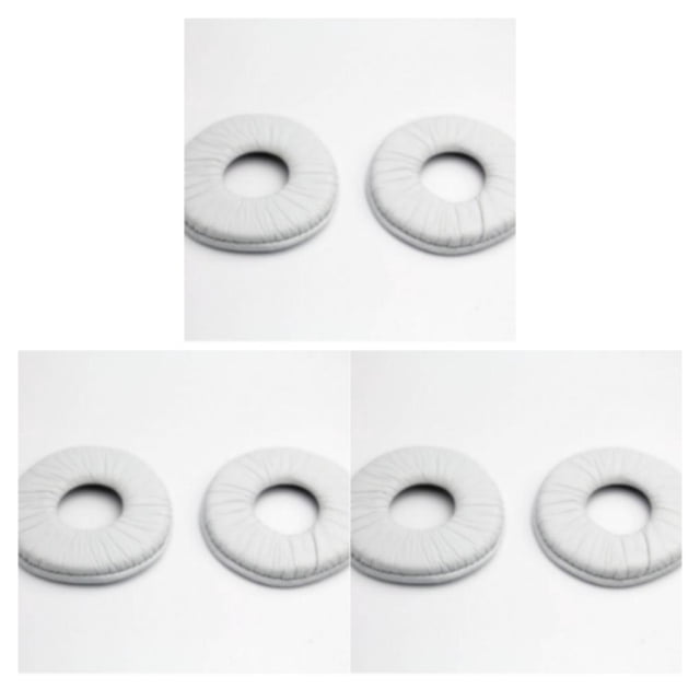 bedienty 2x Compact Replacement Ear Cushions For Travel-Friendly White Comfortable 3Set