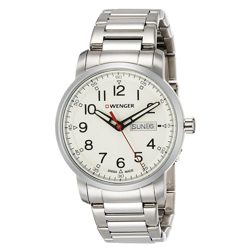 Wenger Wenger Men's 01.1541.108 Attitude Heritage Cream Dial Stainless Steel Bracelet Watch