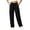 Black, variant on Womens Cargo Parachute Pants Elastic Drawstring Wide Leg Trousers Casual Dance Hip Hop Pants with Multi Pockets