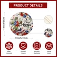thumbnail image 5 of MIZHONA 4th of July Round Placemats Set of 6,Floral American Flag Independence Table Place Mats 14 inch, 5 of 5
