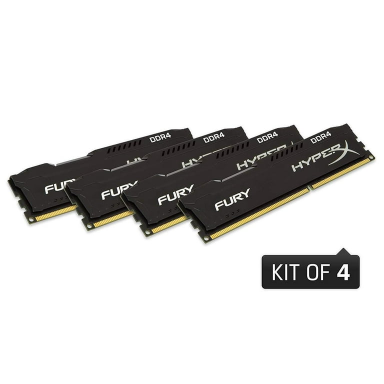 Kingston HyperX FURY Black 32GB Kit (4x8GB) 2400MHz DDR4 Non-ECC