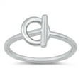 thumbnail image 1 of Beautiful Bar Link Promise Ring .925 Sterling Silver Band Jewelry Female Male Unisex Size 9, 1 of 4