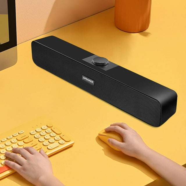 Altavoz de escritorio Hugo barra de sonido compacto Mini negro 6W AUX