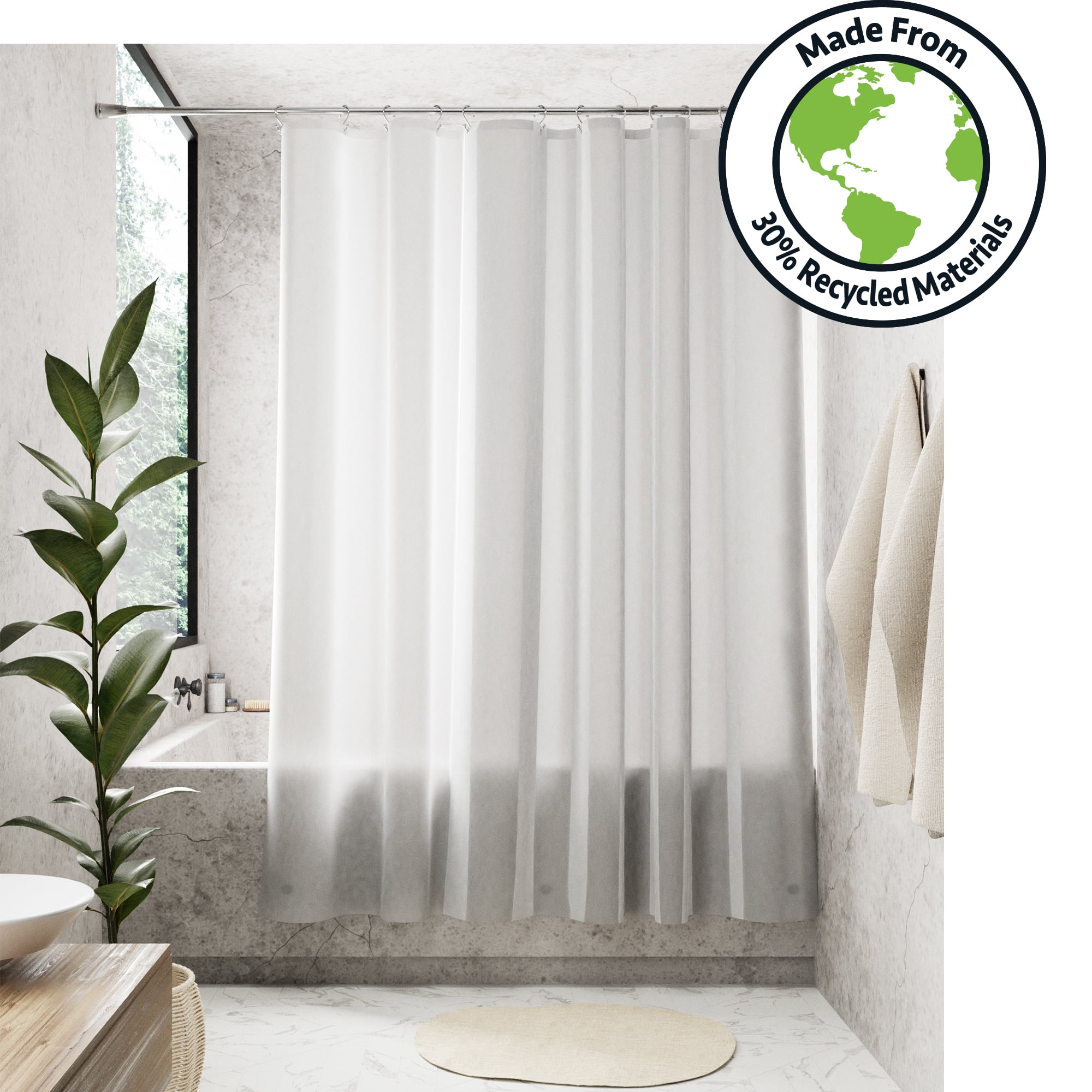 Shower Curtain with Tree Design 100% Waterproof & Eco-Friendly 