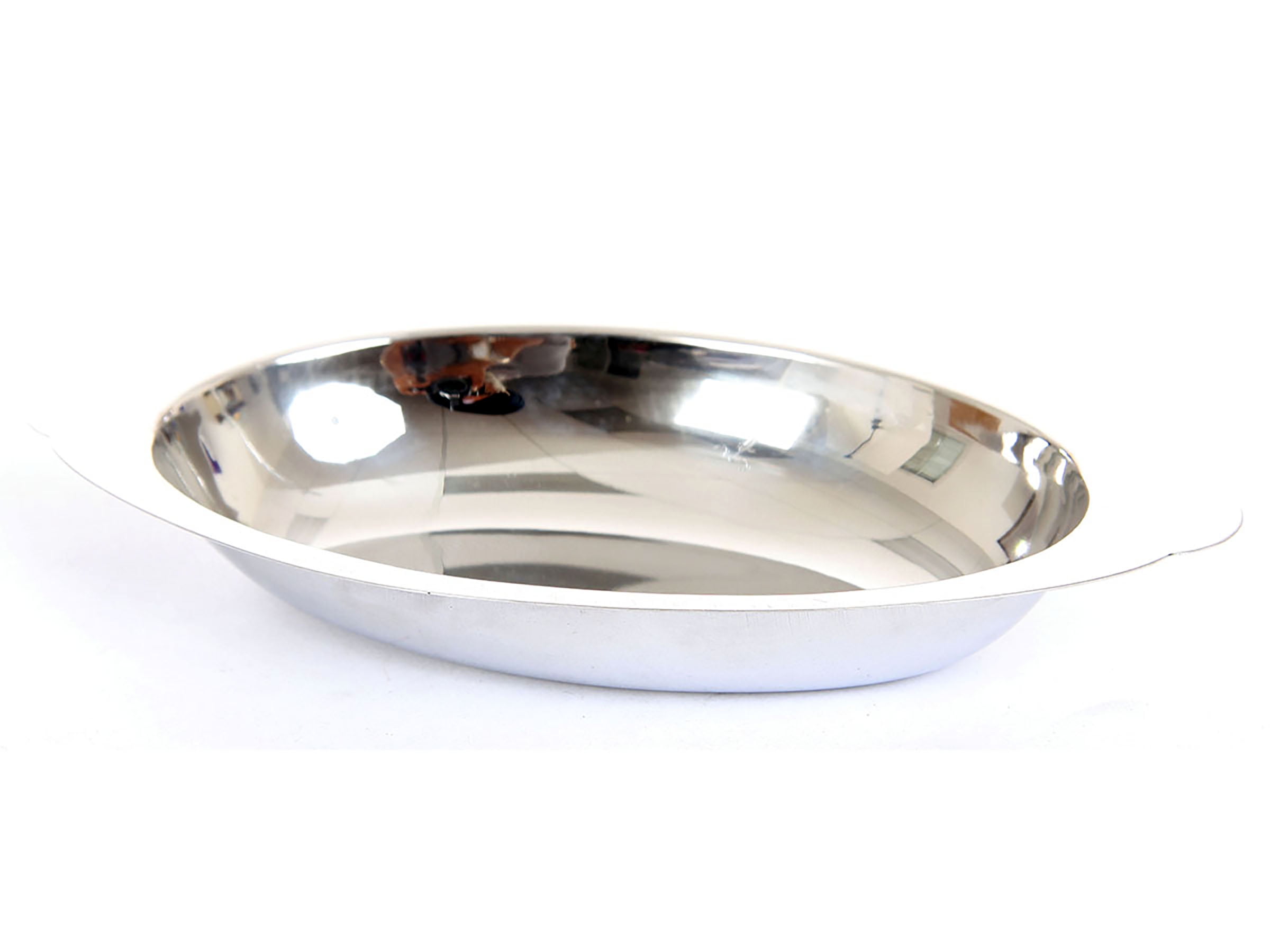 6 Pack of Stainless Steel Au Gratin Dish 8 Ounce Oval Stainless Steel 8 Oz.