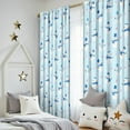 thumbnail image 5 of Blackout Kids Curtains,Light Blue Christmas Snowman Pattern Childrens Insulated Curtains Set Of 2,Bedroom Essentials,Toddler Room Decor 52"x84", 5 of 5