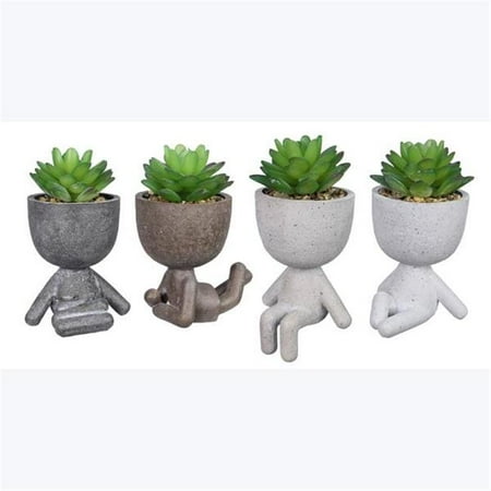 

Youngs 73783 Resin Zen People Mini Garden Plant Assorted Color - 4 Assorted