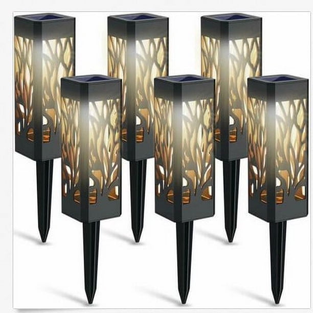 Luces solares para suelo de jardín, luces solares cuadradas huecas para césped, luces para jardín al aire libre