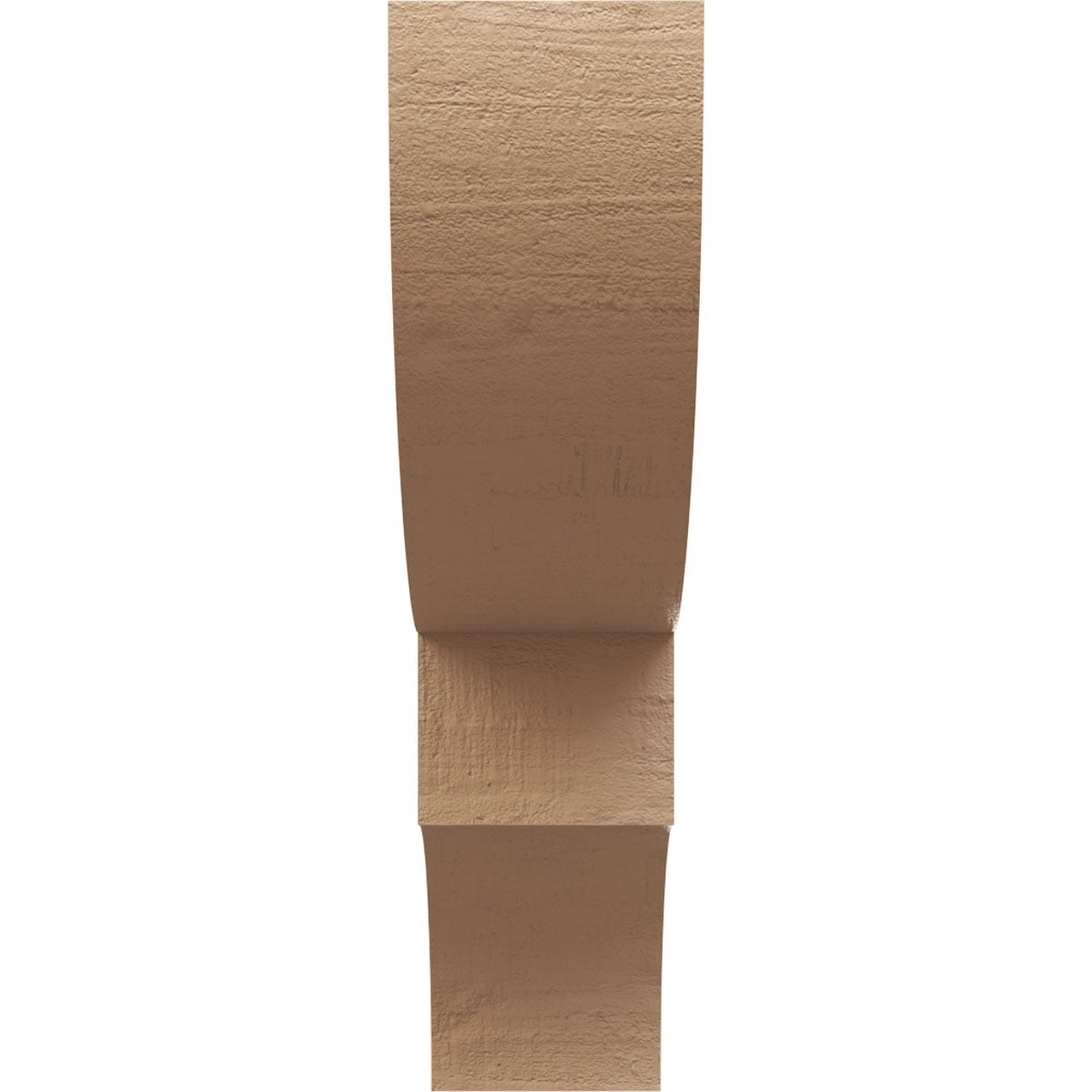 5"W x 20"D x 20"H Thin Ridgewood Rough Cedar Woodgrain TimberThane Corbel, Primed Tan