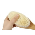 thumbnail image 3 of Dual-Sided Bath Shower Brush Back Scrubber Body Exfoliator -Wooden Handle Exfoliating Body Brush With Stiff Natural Bristles And Soft Nylon Bristles For Wet Or Dry Brushing, 3 of 5