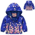 thumbnail image 2 of Lkhaha Boys Jackets Flower Butterfly Zipper Hooded Lightweight Windproof With Pocket Fall Winter Coat Size 18-24 Months, 2 of 4