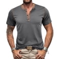 thumbnail image 2 of Playeras Casuales Para Hombre, Camisetas De Manga Corta Con Media Cremallera Para Entrenamiento, Gimnasio, Musculación, Atletismo, Correr, Senderismo, Activas, 2 of 6