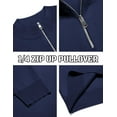 thumbnail image 6 of COOFANDY Mens Quarter Zip Pullover Sweater Slim Fit Lightweight Casual Knit Pullover Sweaters, 6 of 7