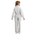thumbnail image 2 of CHICTRY Big Girls Stand Collar Jumpsuit with Pockets Mechanic Boiler Suit One Piece Romper Coverall Ivory 16, 2 of 7