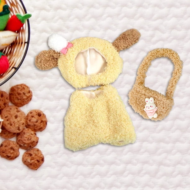 Para muñeca de 17CM, ropa de tilo navideño, capa, mono, sombrero de piel, accorios navideños
