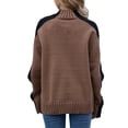 thumbnail image 6 of Frontwalk Sweaters For Women Winter Turtleneck Pullover Casual Rib Hem Knitted Sweater Long Sleeve Jumper Tops Camel XL, 6 of 8