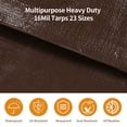 thumbnail image 3 of 8 'x 20' Heavy Duty Tarp Waterproof 2Pack 16Mil Thick Tarpaulin Multipurpose Lonas Protective Cover for Pool Camping Patio Boat Truck, 3 of 11
