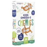 OmegaVia Kids Omega-3 Chewies, Age 3+, Natural Fruit, 30 Chewies