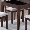 thumbnail image 2 of Modern Walnut Lift-Top Dining Table with Storage Drawer, Rubber Wood & MDF Rectangular Table for 6, Contemporary Dining Room Furniture, 2 of 8