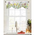 thumbnail image 3 of Spring Flower Daisy Butterfly Short Window Curtain Adjustable Tie Up Valance for Living Room Kitchen Window Drapes, 3 of 6