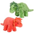 thumbnail image 3 of PVCS Dinosaur Stuffed Animal, 15" Orange Soft Triceratops Plush Toy for Kids, Baby Dinosaur Plush Toy Best Gift for Boys and Girls, 3 of 8