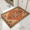 thumbnail image 4 of Lahome Door Mat 32"x48" Vintage Floor Mat, Non Slip Washable Doormat Quickly Absorb Welcome Mats Low-Pile Front Door Rug Inside Entryway Carpet for Entrance,Red, 4 of 5