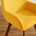 thumbnail image 4 of Art Leon Linen Fabric Accent Chair Swivel Desk Chair,Yellow, 4 of 6