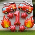 thumbnail image 1 of Ensemble de Ballons, Ballons Chiffres Rouges 0-9, 4 Étoiles, 2 Ballons Camion de Pompiers et 2 Ballons Flamme, pour Décoration de Fête d'Anniversaire, du Nouvel An et de Noël, 1 of 5