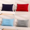 thumbnail image 3 of Convenient Ultralight Inflatable PVC Flocking Air Pillow Sleep Cushion Head Rest Support for Travel Office Hiking Beach Car Plane Dark Purple Dark Purple, 3 of 4