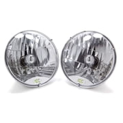 KC HiLiTES 42301 7 Round H4 Dot High/Low Beam Halogen Vehicle Headlights, Pair