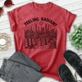 thumbnail image 2 of Feeling Radiant T-shirt, Unisex Women's Men's Shirt, Apocalypse Nuclear Fallout Science Fiction Mutant, Heather Red, Large, 2 of 6
