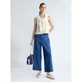 thumbnail image 3 of Free Assembly Women's Cropped Sleeveless Denim Top, Sizes XS-XXL, 3 of 6