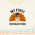 thumbnail image 4 of Inktastic My First Thanksgiving Cute Turkey Pilgrim Hat Girls Baby Dress, 4 of 5
