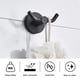 thumbnail image 2 of Marmolux Acc - Paquete de 2 ganchos de baño negros para toallas | Ganchos negros modernos, ganchos dobles para bata y toalla, Ideal como soporte para toallas de baño, gancho para pared de la Ducha, so, 2 of 5